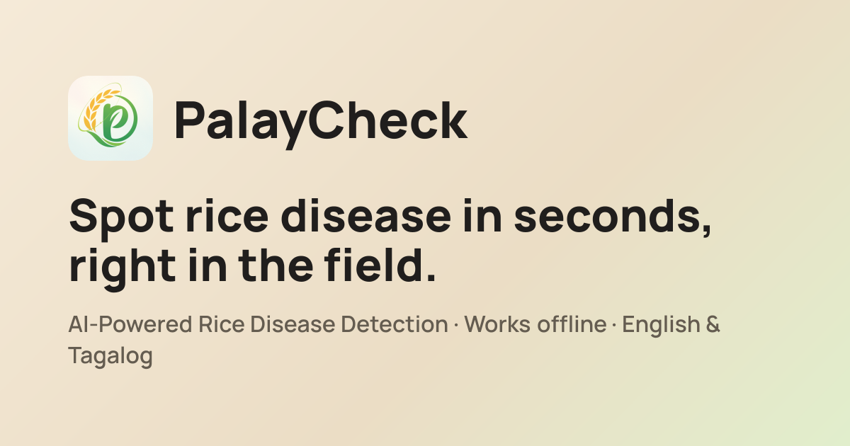 PalayCheck: AI-Powered Rice Disease Detection